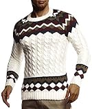 Leif Nelson Herren Strickpullover Norwegerpullover Pullover mit Rundkragen Winterpullover Männer...