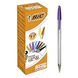 BIC Kugelschreiber Set Cristal Multi Colour, in 10 Farben, Strichstärke 0,42 mm, 20er Pack, Ideal...