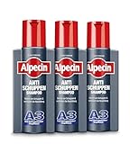 Alpecin Anti-Schuppen Shampoo A3, 3 x 250 ml - Bei schuppender Kopfhaut - Effektive Vorbeugung der...