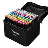 80 Farben Graffiti Stifte Set, Twin Tip Marker Stifte Set für Manga Design Schule, Sicher und...