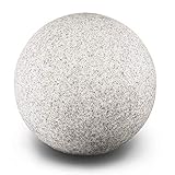 trendlights24 Stone IP65 Kugelleuchte für Garten - 60 cm Kugel Außenleuchte Naturstein Optik - E27...