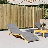 Rantry Sonnenliegen-Auflage Grau 200x70x3 cm Oxford-Gewebe Liegenauflage Gartenliege Auflage...