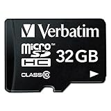 Verbatim Premium Micro SDHC Speicherkarte mit Adapter, 32 GB, Datenspeicher für Foto- und...