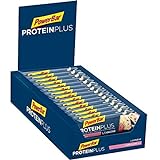 PowerBar Protein Plus + L-Carnitine Raspberry-Yoghurt 30x35g - Protein Riegel + Magnesium Calcium...