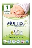 Moltex Nature No. 1 Ökowindeln, Größe 1 (Newborn), 2-4 kg, (1 x 23 Windeln)