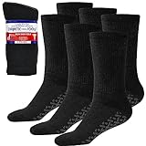 DEBRA WEITZNER Herren-Diabetiker Socken rutschfester Griff Baumwolle 3 pack Knöchel one size Crew &...