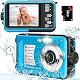 Digitalkamera 1080P 30MP Kamera Fotokamera 16x Digitalzoom 2,7 Zoll Bildschirm Unterwasserkamera mit...