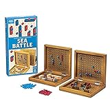 Puzzle Professor Sea Battle - Eine hölzerne Variante des traditionellen 2-Brett-Spiels, versenke...