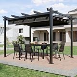 Devoko Pergola 3x4 Wasserdicht Stabil Winterfest,Mit Magnetbefestigung und Verstellbaren...