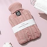 BEUON Wärmflasche, 2 Liter großes Fassungsvermögen, Wärmbeutel mit Kaschmirbezug, leicht zu...