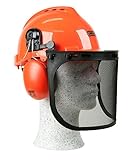 Oregon Yukon Kettensägen-Sicherheitshelm mit Gehörschutz und Netzvisier (562412), Orange,...