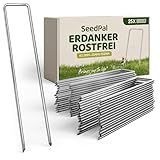 SeedPal Erdanker/Heringe Anti ROST - 25 Stück - rostfreie Bodenanker für Gartenvlies,...