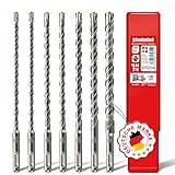 SCHWABENBACH ® SDS PLUS Betonbohrer Set - Super SDS Bohrer Set - 7tlg. 6 8 10 12 14 x 210 mm -...