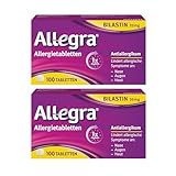 Allegra Allergietabletten 2 x 100 Stk – Antihistaminikum - Wirkstoff Bilastin - schnell und 24 Std...