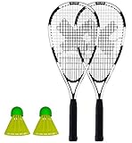 Pure 2 Improve Speed Badminton Schläger Set bestehend aus 2 Schlägern, 2 Federbällen und...