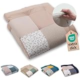 ULLENBOOM Krabbeldecke für Baby 100x100 cm, 100% OEKO-TEX Materialien, Made in EU, Dick & weich...