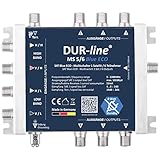 DUR-line MS 5/6 Blue eco Stromspar Multischalter - für 6 SAT Teilnehmer/TV - kein Netzteil...