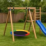 Nestschaukel Ø100 cm – Schalenschaukel & Hängeschaukel für Innen und Outdoor – Kinderschaukel...