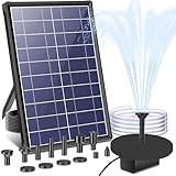 Biling 7.5W Teichpumpe Solar Brunnenpumpe mit Filter, 300 L/H Solarpumpe für Brunnen mit 1,5 m...
