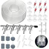 Annickee 66PCS Air Luftpumpe Zubehör, Aquarium Zubehör inkl. 5-Wege Luftverteiler, 10M...