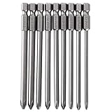 Mesee 9 Stücke Kreuzschlitz-Schraubendreher-Bits Set, 1/4 zoll S2 Stahl 100mm Magnetische...