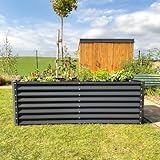 UNIGARDIA Hochbeet aus Metall 180x90x60 cm - Hochbeet-Kit für Gemüse und Kräuter - Rostfreie...