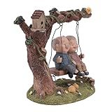 HAMPPLIES Resin Ornament Ältere Figur Deko Skulptur aus Wetterfestem Harz Handgefertigt Haus und...