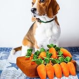 GisooM Karotte Farm Hundespielzeug, Schnüffelmatte für Hunde mit 12 Karotten, Verstecken und...