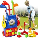 AOLEVA Golf Set Spielzeug für Kinder, Garten Kinder Golfset mit 4 Golfschläger 8 Golfbälle 2...