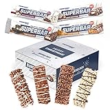 Energybody Superbar Mix Box 12x 50g / High Protein Riegel/Eiweißriegel zuckerarm/ Snack nur 2g...