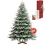 Ferzone 180cm Künstlicher Weihnachtsbaum mit Weiß Gespritzt Schnee 825 PVC/PE...