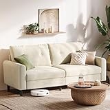 LINSY HOME Sofa 3 Sitzer, 201cm Breit Sofas mit Verstellbarer Sitztiefe, Kleine Sofacouch für...