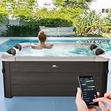 Miweba Whirlpool MSpa Tribeca mit Fester Außenwand | Pool mit App Steuerung | Spa für 6 Personen |...