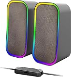 Speedlink Token Gaming PC Lautsprecher Bluetooth - RGB Gaming Lautsprecher, 3,5mm AUX Klinke oder...