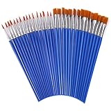 Prasacco 30 Stück Pinsel Set, 15 Runde Pinsel und 15 Flache Pinsel Kleine Künstlerpinsel Pinsel...