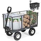 Sekey Bollerwagen Gartenwagen Titan – ECHT 500 KG Belastbar, 3-in-1 Bollerwagen Plattformwagen,...
