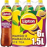 LIPTON ICE TEA Mango & Maracuja, Eistee mit Mango & Maracuja Geschmack, EINWEG (6 x 1.5 l)