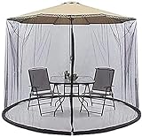 RAGOPILEN Parasol Mosquito, Gartenschirm-Moskitonetz-Abdeckung, Schwarz, 300 x 230 cm