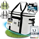 five dots Kühltasche faltbar 30l zum Einkaufen & Picknick [grau]- Kühltasche Auto als Thermotasche...