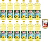 Saom Olio di Semi di Girasole Sonnenblumenöl Speiseöl Frittieröl 100% Italienisches Öl dose 12x...