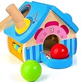 HELLOWOOD Holz Hammerspielzeug für Kinder ab 1 2 3 4 Jahre, 4in1 Montessori Pädagogisches...