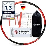 KIANA SPORTS® Hula Hoop Reifen Erwachsene inkl. Tasche und Übungsplan [1,2 kg] - Stabiler Hoola...