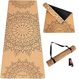 DIVASYA Premium Yogamatte Kork rutschfest: aus Naturkautschuk rutschfest & Kork, natürlich &...