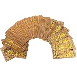 Beaupretty Goldfolie Pokerkarten Plastik Partyspiel Karten für Poker Tisch und Freizeit Langlebig...