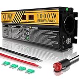 1000W Spannungswandler Reiner Sinus KFZ Wechselrichter 12V 230V LCD Konverter Power Solar Inverter...