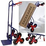 STREND PRO Treppen Sackkarre Klappbar 200kg | Sackkarre Treppensteiger Faltbar mit Vollgummireifen |...