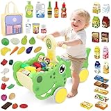 deAO Kinder Laufrad Krokodil mit Stauraum, Lauflernrad ohne Pedal Ultraleichtes, Kinderlaufrad...