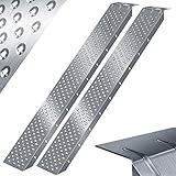MASKO® 2X Auffahrrampe | Verladerampe | Verladeschiene | verzinkter Stahl | Antirutsch | 200kg* Pro...