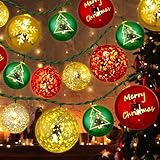 Liliful 18.3 m Weihnachtsbaum Lichterkette mit 50 Glühbirnen Große Innendekorationen, Plug in...