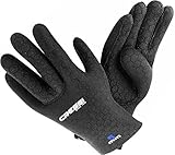 Cressi Neoprenhandschuhe High Stretch, Schwarz/Logo Blau, M